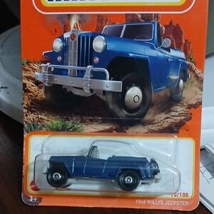 Vintage Blue 1948 Willys Jeepster Toy Car